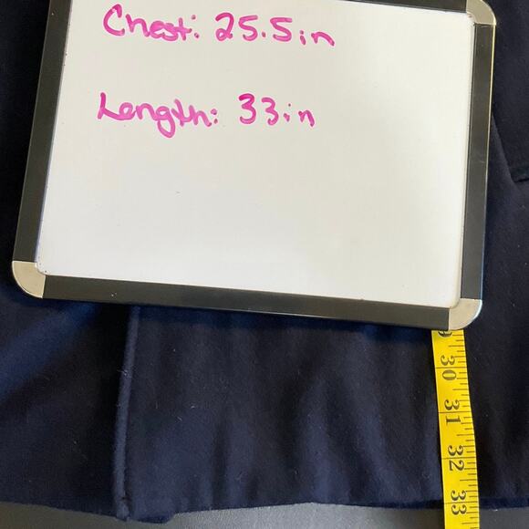 Cole Haan Navy Wool Blend Coat Men’s XL Zip Front Overcoat Lined Classic - Picture 8 of 9